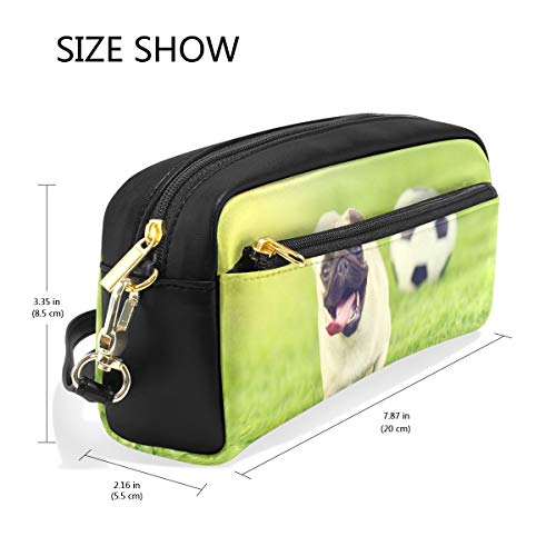 Estuche para lápices con diseño de carlino, para estudiantes, papelería, lápices, estuche, bolsa para la escuela, oficina, organizador de almacenamiento