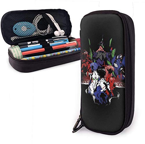 Estuche para lápices de gran capacidad de gran capacidad para lápices de escritorio, organizador práctico con cremallera - Neon Genesis Evangelion