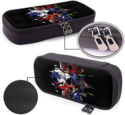 Estuche para lápices de gran capacidad de gran capacidad para lápices de escritorio, organizador práctico con cremallera - Neon Genesis Evangelion