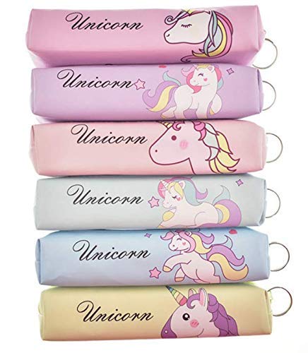 Estuche para lápices - portalápices - marcadores - lápices - bolígrafos - escuela - oficina - bolsa de cosméticos - pastel - color - unicornio - niños - mujer - idea de regalo - kawaii - rosa