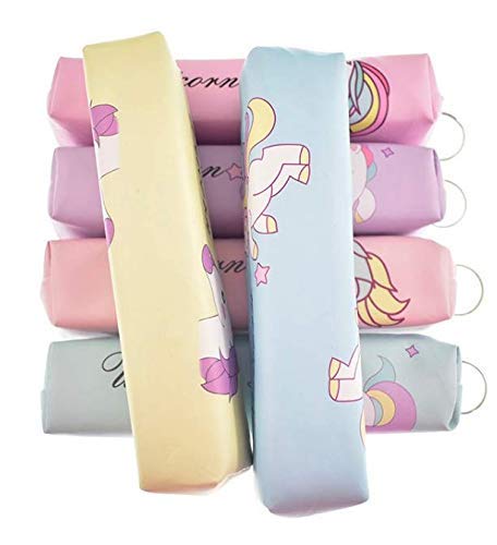 Estuche para lápices - portalápices - marcadores - lápices - bolígrafos - escuela - oficina - bolsa de cosméticos - pastel - color - unicornio - niños - mujer - idea de regalo - kawaii - rosa