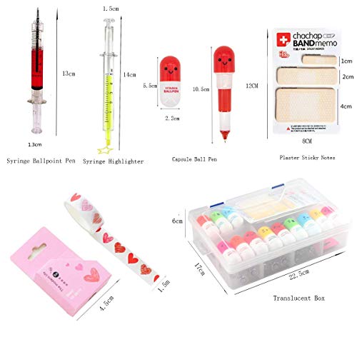 Estudiante Enfermera Regalos Enfermera Pluma Jeringa Plumas Resaltadores Lindos Novedad Regalos para Estudiante Enfermera Doctores Veterinario