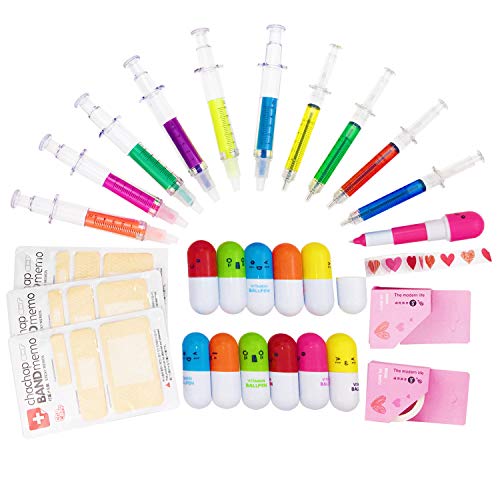 Estudiante Enfermera Regalos Enfermera Pluma Jeringa Plumas Resaltadores Lindos Novedad Regalos para Estudiante Enfermera Doctores Veterinario