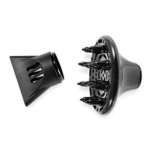 Etekcity Secador Pelo Profesional Iónico 2300W AC con Difusor y Concentrador, 3 Temperaturas y 2 Velocidades Ajustables, Botón de Frío, 2 Metros de Cable, Negro