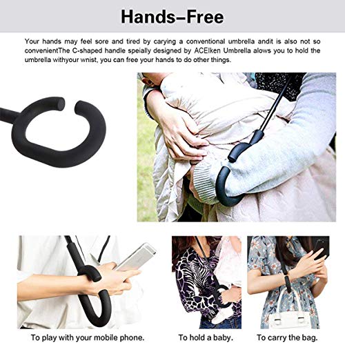 Eternal Eternity Sailor Moon - Paraguas invertido de Doble Capa con diseño de Luna de Cristal, para el Reverso del Coche, Plegable, hacia Abajo, en Forma de C, Ligero y Resistente al Viento