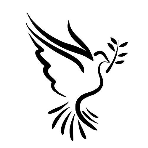 Etiqueta de la pared Simple Dove of Peace Etiqueta de la pared para la sala de estar Vinilo Papel tapiz autoadhesivo extraíble Calcomanías de pared Accesorios de decoración del hogar 58x73cm