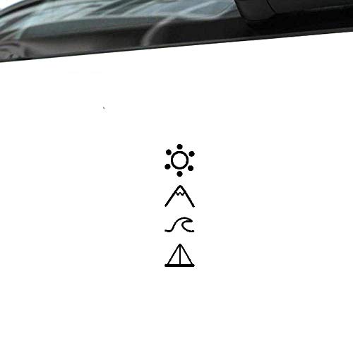 Etiqueta engomada creativa del coche Adventure Travel Mountains Calcomanía de vinilo impermeable para motocicleta Nissan Renault Logan Leon, 13 cm * 3 cm