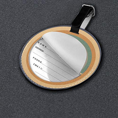 Etiquetas De Equipaje De Cuero Sintético Identificación De Nombre con Cubierta De Privacidad Trasera para Maleta De Viaje, Esquiar para esquiadores