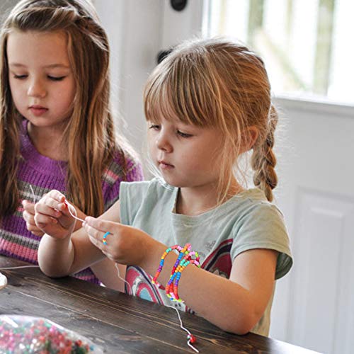 ETSAMOR Abalorios para Hacer Pulseras, Cuentas de Colores 3 mm Perlas de Vidrio Perlas de Potro Hechas a Mano Mini Cuentas para Hacer Collares Joyas DIY Regalo Cadena