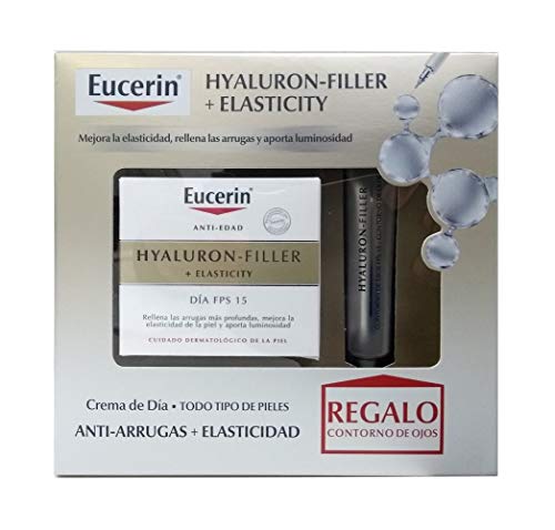 Eucerin Hyaluron Filler Elasticity - Crema De Dia FPS 15 y Contorno de Ojos, 50 +15 ml