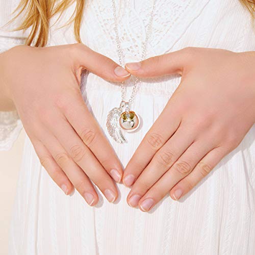 EUDORA Harmony Ball Llamador de Angeles Embarazada, Colgantes Mujer Collar Música Timbre Bell Mujeres Joyas Niñas Damas Profesor Madres y Hermanas Mejor Regalo
