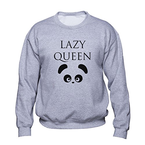 EUGINE DREAM Lazy Queen Cute Panda Unisex Sudadera Gris S