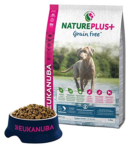 EUKANUBA NaturePlus+ Sin grano Cachorro y Junior Con salmón fresco congelado [2.3 kg]