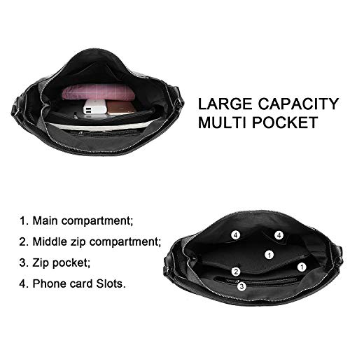 EVEOUT Bolso de cuero vegano suave para mujer,Bolsos de Mano Retro, Bolso de Hombro con Asa Superior para el Trabajo Casual, Bolso Clásico de Hobo con Borla Bolsas de Viaje para Mujer