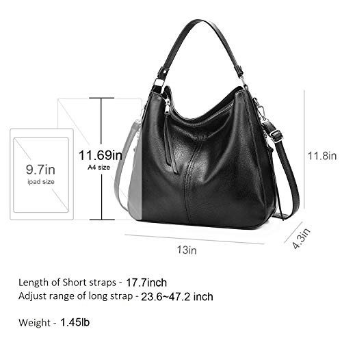 EVEOUT Bolso de cuero vegano suave para mujer,Bolsos de Mano Retro, Bolso de Hombro con Asa Superior para el Trabajo Casual, Bolso Clásico de Hobo con Borla Bolsas de Viaje para Mujer