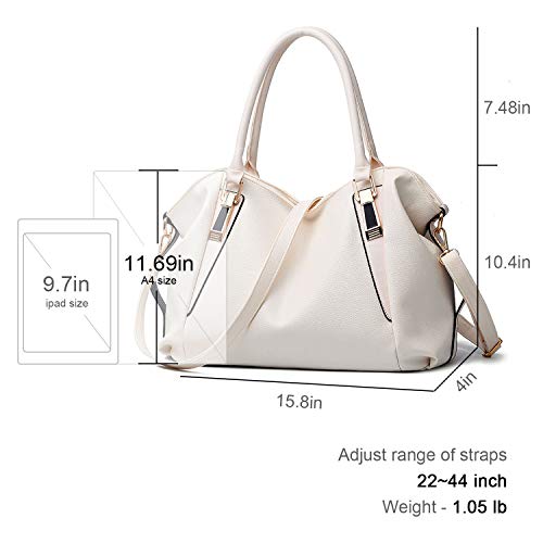EVEOUT Bolso de cuero vegano suave para mujer,Bolsos de Mano Retro, Bolso de Hombro con Asa Superior para el Trabajo Casual, Bolso Clásico de Hobo con Borla Bolsas de Viaje para Mujer