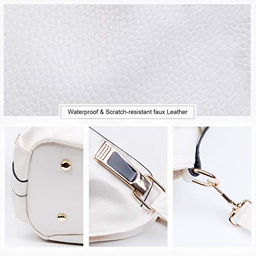 EVEOUT Bolso de cuero vegano suave para mujer,Bolsos de Mano Retro, Bolso de Hombro con Asa Superior para el Trabajo Casual, Bolso Clásico de Hobo con Borla Bolsas de Viaje para Mujer