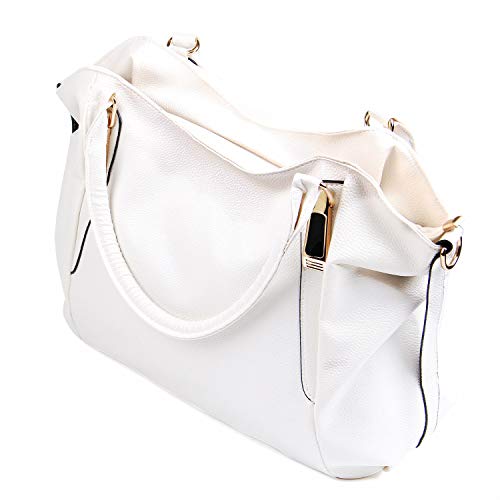 EVEOUT Bolso de cuero vegano suave para mujer,Bolsos de Mano Retro, Bolso de Hombro con Asa Superior para el Trabajo Casual, Bolso Clásico de Hobo con Borla Bolsas de Viaje para Mujer