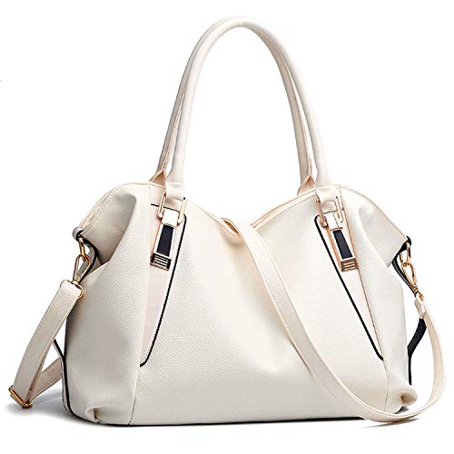EVEOUT Bolso de cuero vegano suave para mujer,Bolsos de Mano Retro, Bolso de Hombro con Asa Superior para el Trabajo Casual, Bolso Clásico de Hobo con Borla Bolsas de Viaje para Mujer