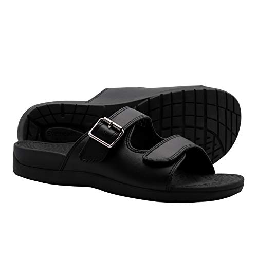 Everhealth Sandalias de Mujer con Soporte de Arco para Fascitis Plantar, Aliviar el Dolor de Pies Planos, Sandalias Ortopédicas con Hebilla