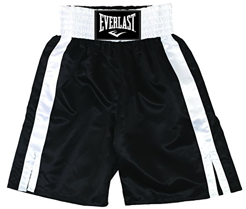 Everlast Pro 24` - Pantalones de boxeo, color Negro / Blanco, talla M