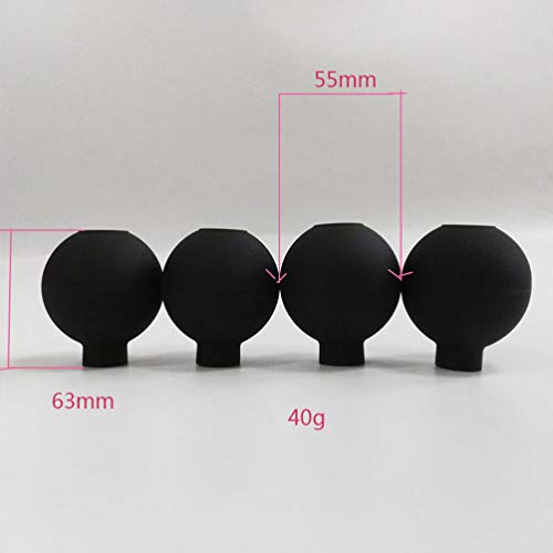 EXCEART Juego de Ventosas Faciales de 4 Piezas de Silicona para Ojos Cara Masaje Corporal Ventosas Al Vacío Terapia Linfática Anticelulítica Negro