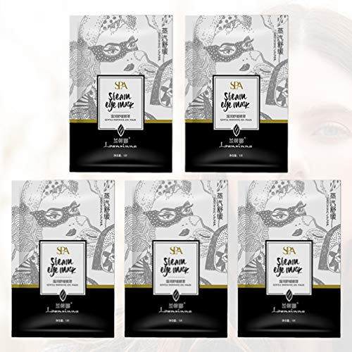 EXCEART Máscara de Ojos de Vapor de 5 Piezas Máscara de Ojos Calentada sin Perfume de Ojeras para Viajes de Sueño O en El Trabajo