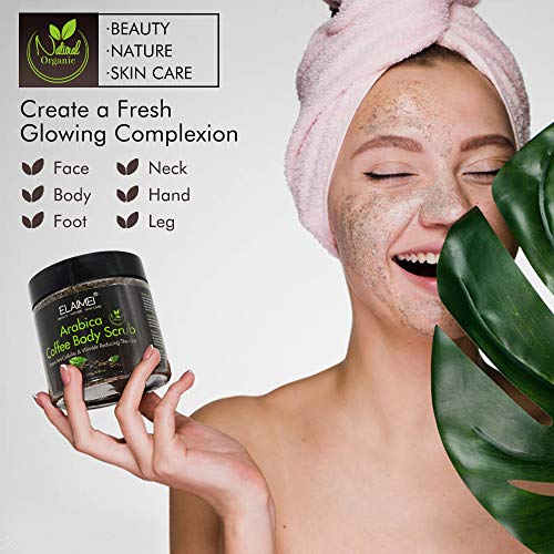 Exfoliante de Café Natural Bio Facial Corporal y Pies Anticelulítico Reafirmante Drenaje Hidratante Piel Grasa y Seca Mascarilla Facial Curar Acné Para Hombres y Mujeres