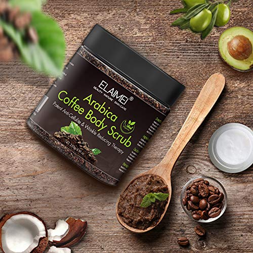 Exfoliante de Café Natural Bio Facial Corporal y Pies Anticelulítico Reafirmante Drenaje Hidratante Piel Grasa y Seca Mascarilla Facial Curar Acné Para Hombres y Mujeres