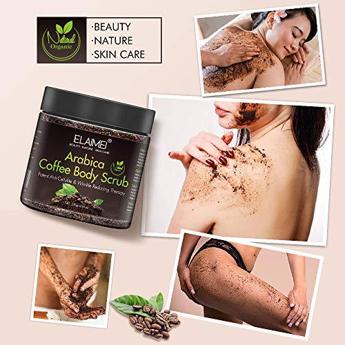 Exfoliante de Café Natural Bio Facial Corporal y Pies Anticelulítico Reafirmante Drenaje Hidratante Piel Grasa y Seca Mascarilla Facial Curar Acné Para Hombres y Mujeres