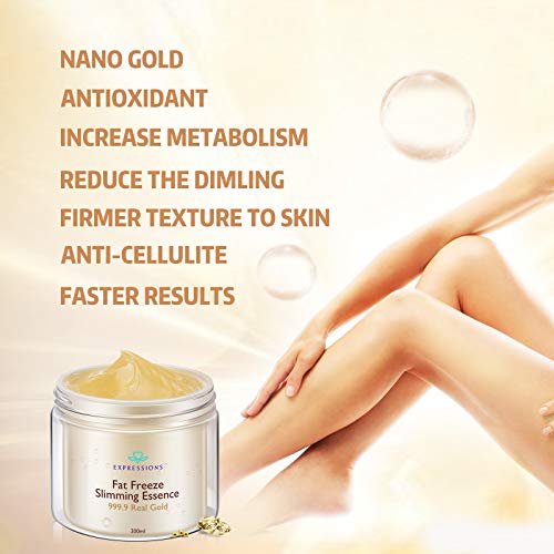 EXPRESSIONS Crema Anticelulítica | Crema Adelgazante | Crema Reductora | Crema Estrías 200 Milliliter, Gel Pérdida de Peso Quema Grasa Para Abdomen, Glúteos , Caderas y Brazos