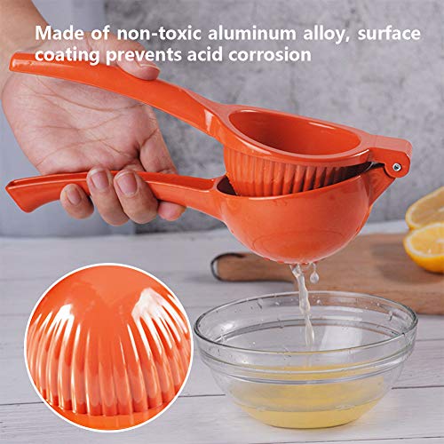 Exprimidor Limón Manual, exprimidor grande de exprimidor de limón con rallador de limón Aleación de aluminio Exprimidor de naranja cítrica Prensa manual Manual Exprimidor de fruta rojo (diámetro 9 cm)