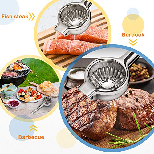 Exprimidor manual de limón de acero inoxidable, resistente, de alta resistencia, extractor de zumo, lima, cítrico, fácil de usar y limpiar Large