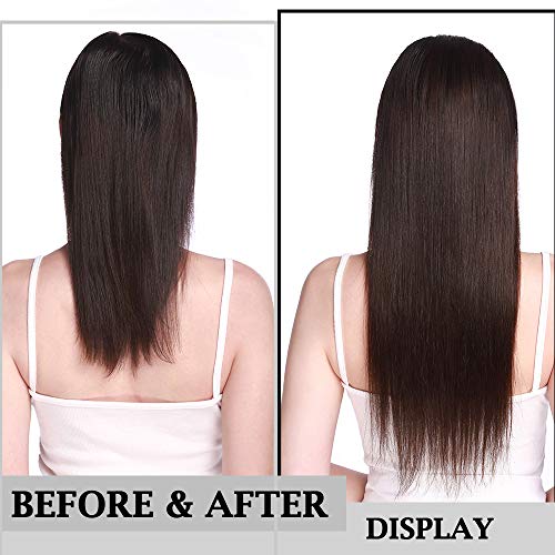 Extensiones de Pelo Humano Queratina U tip Nail tip [0.5g*100 hebras] 50g Pre Bonded Cabello Natural, 55cm, 01 Negro Oscuro