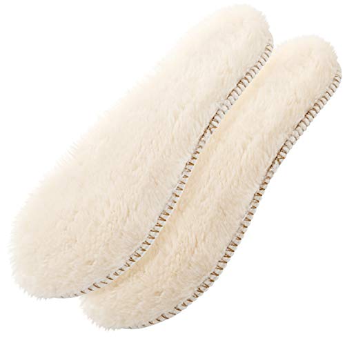 EXTSUD Plantillas Invierno para Hombres y Mujeres, Plantillas de Lana Artificial Calientes, Extra Gruesas y Suelas Suaves, Ideal para contra el Frío, EU 36-48, 2 Pares (EU 40)