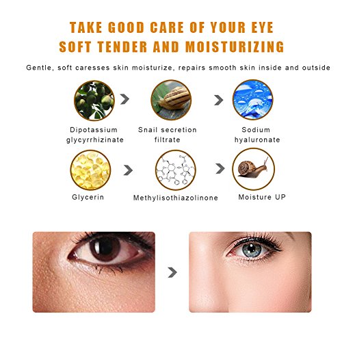 Eye Cream, 100% Natural Secretos Mucus Extract Eye Serum Elimina los Círculos Oscuros y las Bolsas para Debajo y Alrededor de los Ojos