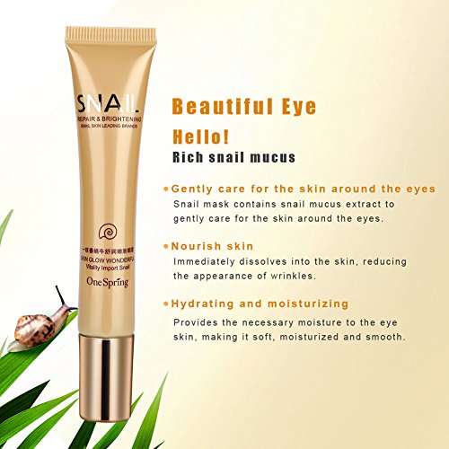 Eye Cream, 100% Natural Secretos Mucus Extract Eye Serum Elimina los Círculos Oscuros y las Bolsas para Debajo y Alrededor de los Ojos