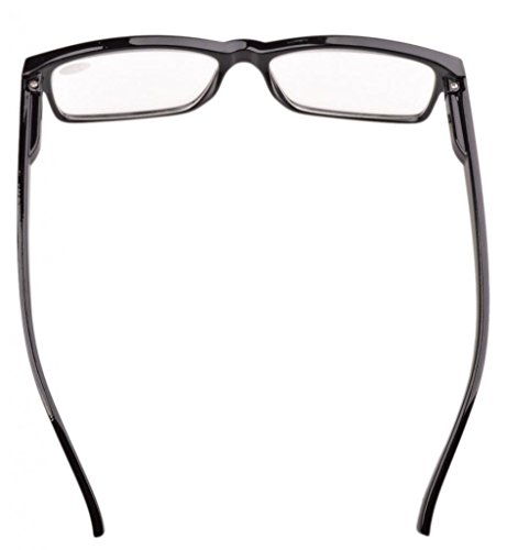 Eyekepper 5 paquetes de bisagra con muelle Vintage Gafas de Lectura (Negro,+2.50)