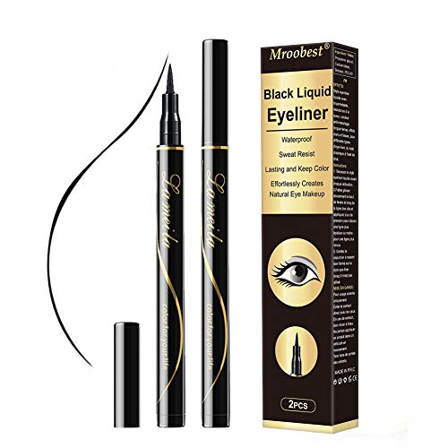 Eyeliner, Eyeliner Waterproof, Eyeliner Negro, Delineador De Ojos Waterproof, Miniatura de precisión, altamente pigmentada, resistente al agua Secado rápido Delineador de ojos duradero