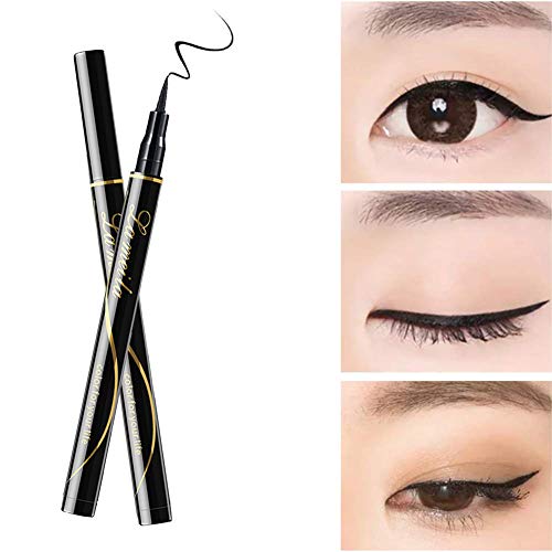 Eyeliner, Eyeliner Waterproof, Eyeliner Negro, Delineador De Ojos Waterproof, Miniatura de precisión, altamente pigmentada, resistente al agua Secado rápido Delineador de ojos duradero