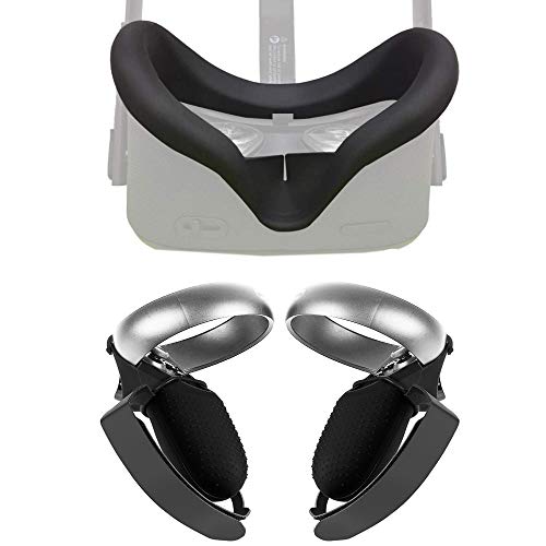 Eyglo Silicone VR Face Cover + Controller Grip + Controller Cover para Oculus Quest Headset VR Accesorios Impermeable a Prueba de Sudor