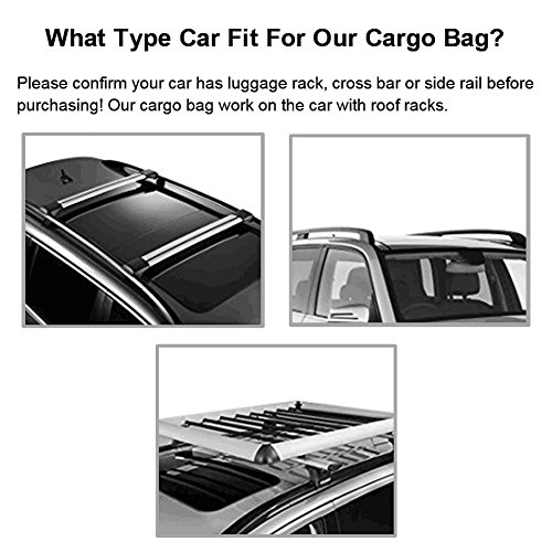 F Fellie Cover Cofre Techo Coche, 443L Baca Coche Universal Impermeable, 600D Portaequipajes Coche Techo, Bolsa de Carga (Negro)