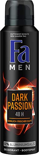 Fa Desodorante en spray pasión oscura de los hombres sensual fresca, Paquete 6er (6 x 150 ml)