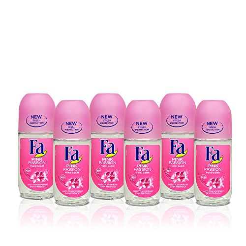 Fa - Desodorante Roll-On Pink Passion - 50ml (pack de 6) Total: 300ml