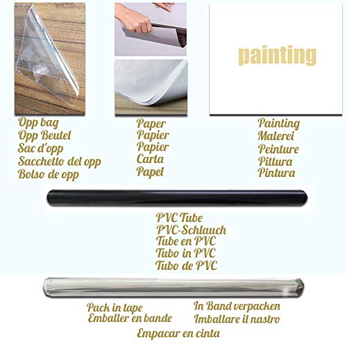 Fajerminart Cuadro En Lienzo - Olas Del Océano Verde Mar Lona Paisaje Marino Pintura De Lienzo, Lienzos Decorativos Adecuado Cuadros Dormitorios, Cuadros Decoracion Salon modernos 70x210cm (Sin Marco)