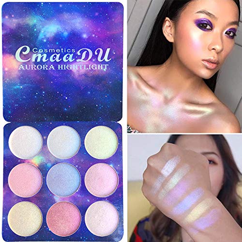 FAMILIZO Maquillaje Iluminadores Coloretes Sombras de Ojos Nueva Paleta De Sombras De Ojos 4 Colores Highlight Eyeshadow Waterproof Eye De Larga Duración