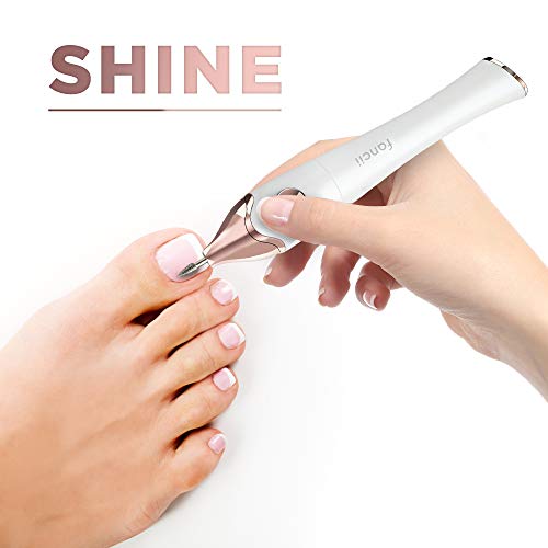 Fancii Lima de Uñas Eléctrica, Manicura y Pedicura Profesional con Secador UV - Pulidora Taladro de Uñas Inalámbrico para Uñas Naturales y Acrílicas (Dorado)