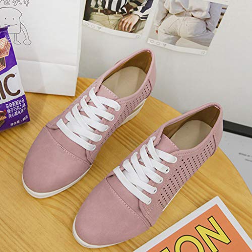 Fannyfuny Zapatos para Correr Mujer Zapatillas de Deportivo Sneakers Ligeros Zapatos Casuales de Deporte Low Top Calzado Transpirables Fitness Comodos Zapatillas de Cuña