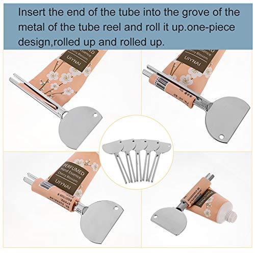 fanshiontide 5 Piezas Exprimidor Pasta de Dientes Exprimidor de Tubo Squeezer Metal Exprimidor de Pasta Dental Dispenser para Crema Dental Pasta de Dientes Baño Forma de Clave Plata