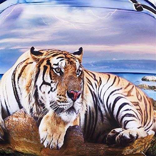 Fansu Juego de Ropa de Cama 3 Piezas Microfibra 3D Tigre Juego de Fundas de Edredón Incluye 1 Funda Nórdica y 2 Funda de Almohada (Cama 150/160-220x240cm,Águila)